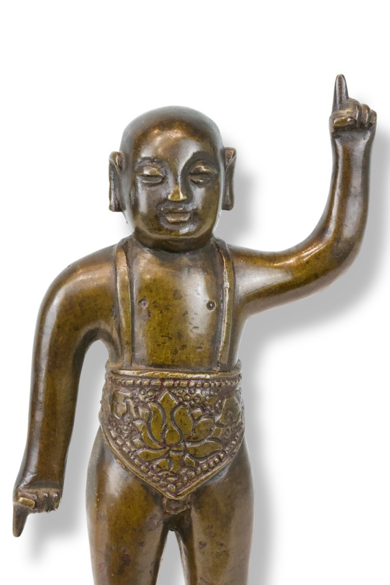 Figura di Buddha in Bronzo - Cina XIX Secolo-photo-4